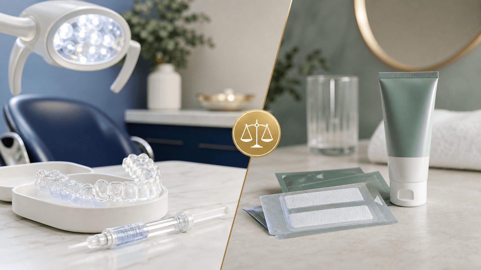Comparaison entre gouttière de blanchiment professionnelle et produits génériques