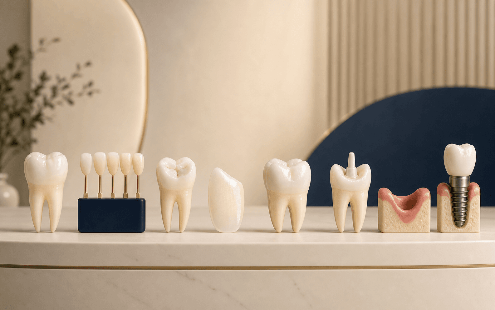 Progression pédagogique des solutions restauratrices d’une dent naturelle jusqu’à un implant
